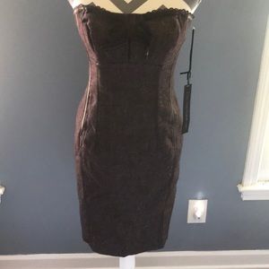 Bebe Wool Strapless Dress